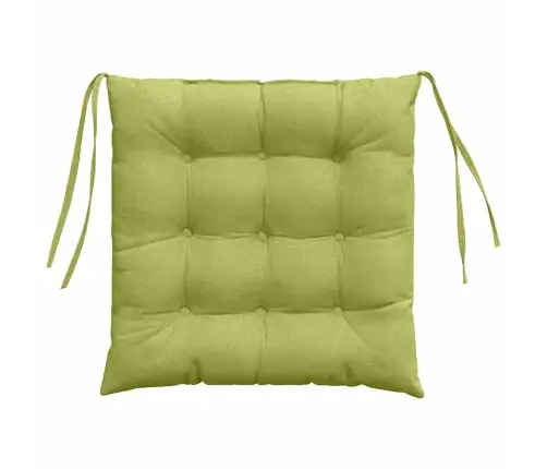 Sēdvietas Spilventiņi 2 Pcs Gaiši Zaļa 40 X 40 X 6 Cm Audums Vidaxl