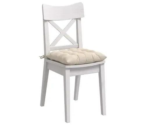 Sēdvietas Spilventiņi 4 Pcs Bēša 40 X 40 X 6 Cm Mikrošķiedra Vidaxl