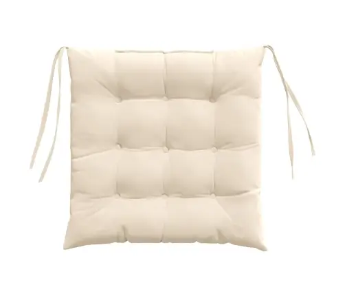 Sēdvietas Spilventiņi 4 Pcs Bēša 40 X 40 X 6 Cm Mikrošķiedra Vidaxl