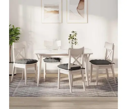 Sēdvietas Spilventiņi 4 Pcs Gaiši Pelēks 40 X 40 X 6 Cm Vidaxl