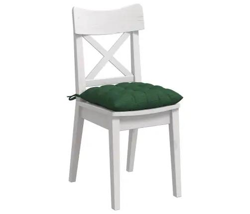 Sēdvietas Spilventiņi 4 Pcs Tumši Zaļš 40 X 40 X 6 Cm Vidaxl