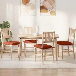 Sėdynių Pagalvėlės 4 Pcs Raudona Oranžinė 40 X 40 X 6 Cm