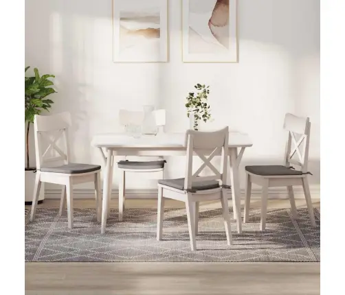 Sēdvietas Spilventiņi 4 Pcs Pelēkbrūna 40 X 40 X 3 Cm Audums Vidaxl