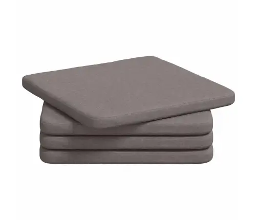 Sēdvietas Spilventiņi 4 Pcs Pelēkbrūna 40 X 40 X 3 Cm Audums Vidaxl