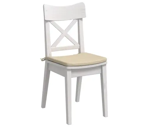 Sēdvietas Spilventiņi 4 Pcs Krēmkrāsa 40 X 40 X 3 Cm Audums Vidaxl