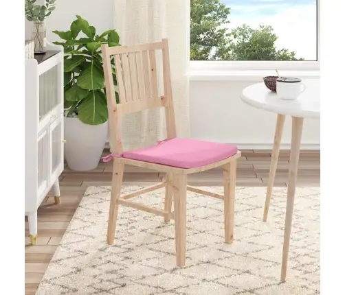 Istumispatjad 4 Pcs Roosa 40 X 40 X 3 Cm Kangas