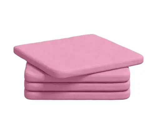 Istumispatjad 4 Pcs Roosa 40 X 40 X 3 Cm Kangas