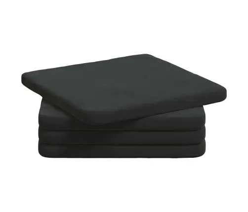 Istumispatjad 4 Pcs Must 40 X 40 X 3 Cm Samet