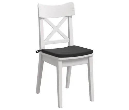 Istumispatjad 4 Pcs Must 40 X 40 X 3 Cm Samet