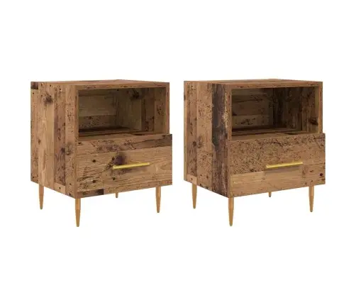 Naktinis Staliukas 2 Pcs Sena Mediena 40 X 35 X 47.5 Cm Naktinis Staliukas 2 Pcs Sena Mediena 40 X 35 X 47.5 Cm