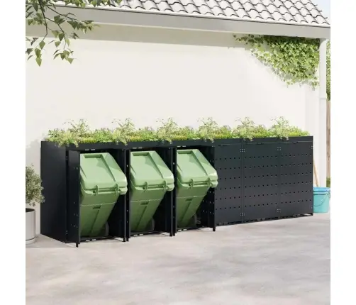 Ratiņu Tvertņu Glabāšana 6 Tvertņiem Melna Vidaxl