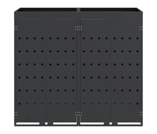 Ratiņu Tvertņu Glabāšana 2 Tvertņiem Antracīts Vidaxl