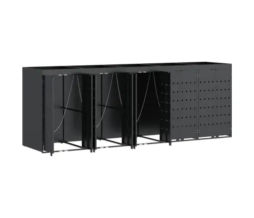 Ratiņu Tvertņu Glabāšana 5 Tvertņiem Antracīts Vidaxl