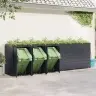 Ratiņu Tvertņu Glabāšana 6 Tvertņiem Antracīts Vidaxl