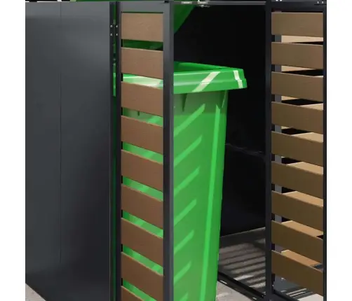 Ratiņu Tvertņu Glabāšana 3 Tvertņiem Antracīts Vidaxl