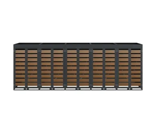 Ratiņu Tvertņu Glabāšana 3 Tvertņiem Antracīts Vidaxl