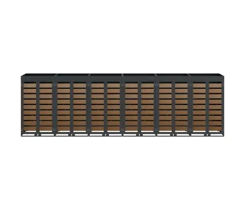 Ratiņu Tvertņu Glabāšana 3 Tvertņiem Antracīts Vidaxl