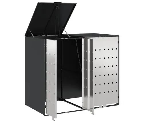 Ratiņu Tvertņu Glabāšana 3 Tvertņiem Antracīts Vidaxl