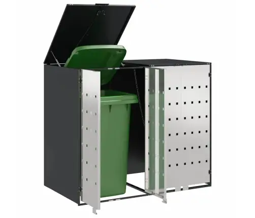 Ratiņu Tvertņu Glabāšana 3 Tvertņiem Antracīts Vidaxl