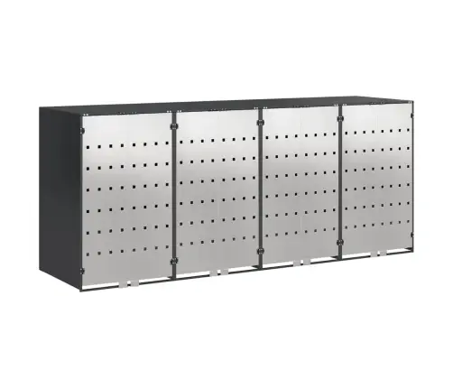 Ratiņu Tvertņu Glabāšana 3 Tvertņiem Antracīts Vidaxl