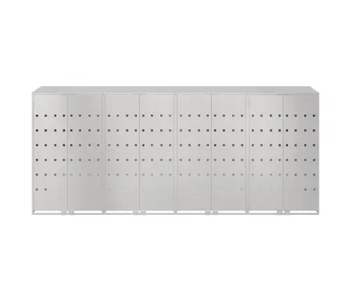 Ratiņu Tvertņu Glabāšana 3 Tvertņiem Sudraba Vidaxl