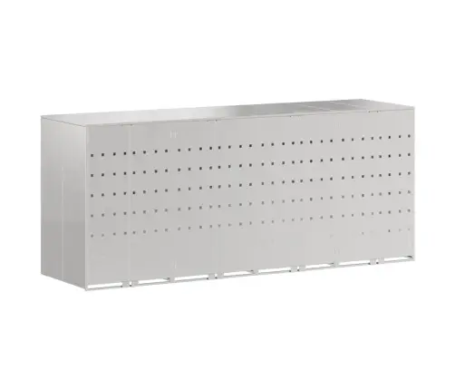 Ratiņu Tvertņu Glabāšana 3 Tvertņiem Sudraba Vidaxl