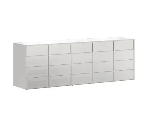 Ratiņu Tvertņu Glabāšana 3 Tvertņiem Sudraba Vidaxl