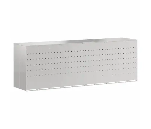 Ratiņu Tvertņu Glabāšana 3 Tvertņiem Sudraba Vidaxl