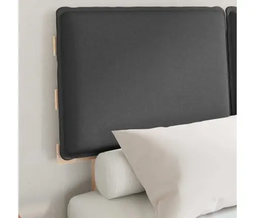 Voodiraam Pehme Peatoega Peaga Tumehall 120 X 200 Cm Tahke Mänd