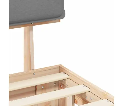 Lovo Rėmas Su Apmuštu Galvūgaliu Šviesiai Pilka 140 X 190 Cm