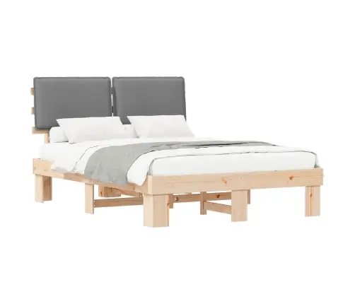 Lovo Rėmas Su Apmuštu Galvūgaliu Šviesiai Pilka 140 X 190 Cm