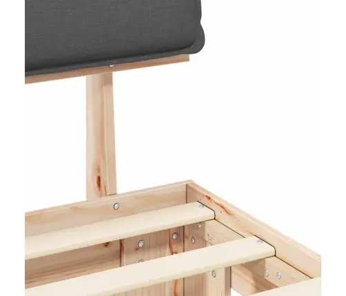 Lovo Rėmas Su Apmuštu Galvūgaliu Tamsiai Pilka 135 X 190 Cm