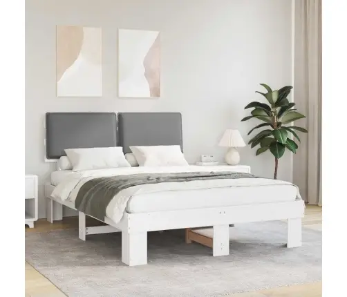 Lovo Rėmas Su Apmuštu Galvūgaliu Šviesiai Pilka 135 X 190 Cm