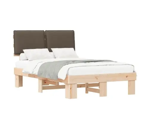 Lovo Rėmas Su Apmuštu Galvūgaliu Taupe 120 X 190 Cm