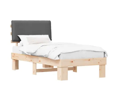 Lovo Rėmas Su Apmuštu Galvūgaliu Tamsiai Pilka 100 X 200 Cm