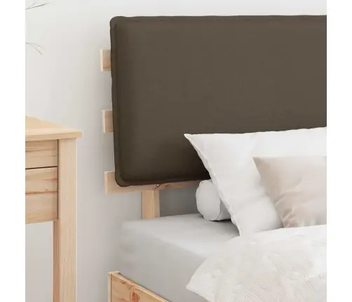 Voodiraam Pehme Peatoega Pruunikashall 100 X 200 Cm Tahke Mänd