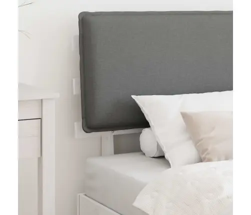 Gultas Rāmis Ar Polsterētu Galvas Balstu Gaiši Pelēks Vidaxl