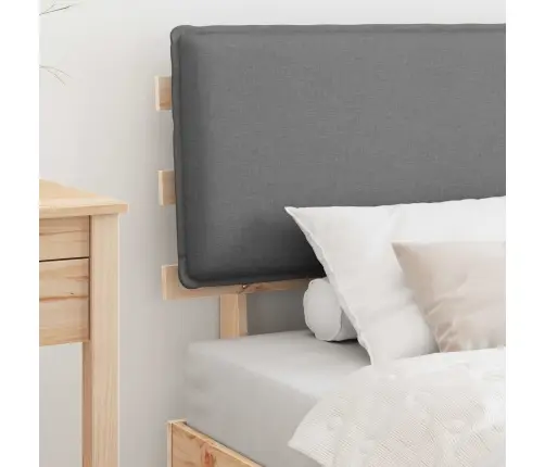 Gultas Rāmis Ar Polsterētu Galvas Balstu Gaiši Pelēks Vidaxl