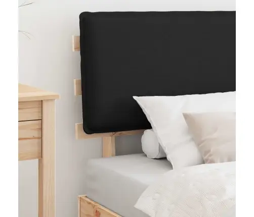 Gultas Rāmis Ar Polsterētu Galvas Balstu Melna 80 X 200 Cm Vidaxl