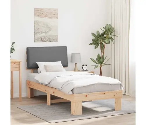 Lovo Rėmas Su Apmuštu Galvūgaliu Šviesiai Pilka 90 X 190 Cm