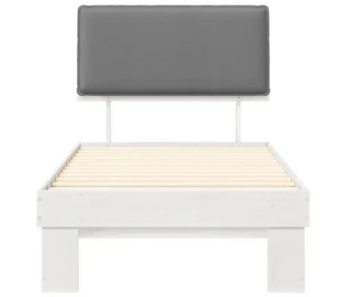 Gultas Rāmis Ar Polsterētu Galvas Balstu Gaiši Pelēks Vidaxl