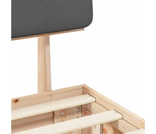 Lovo Rėmas Su Apmuštu Galvūgaliu Tamsiai Pilka 150 X 200 Cm