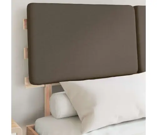 Voodiraam Pehme Peatoega Pruunikashall 140 X 200 Cm Tahke Mänd