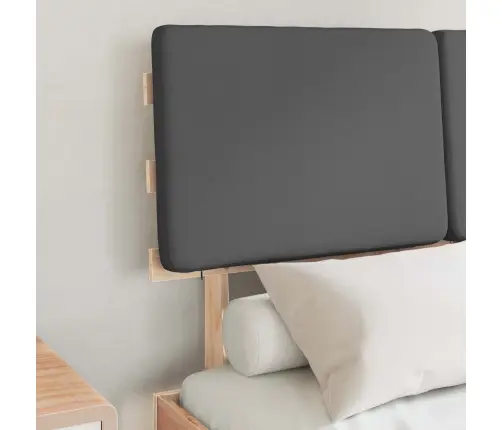 Voodiraam Pehme Peatoega Peaga Tumehall 120 X 200 Cm Tahke Mänd