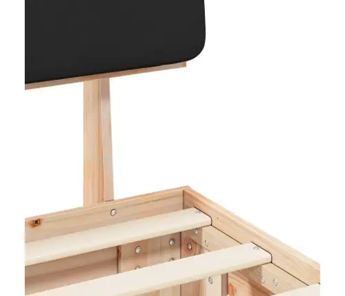 Lovo Rėmas Su Apmuštu Galvūgaliu Juoda 135 X 190 Cm