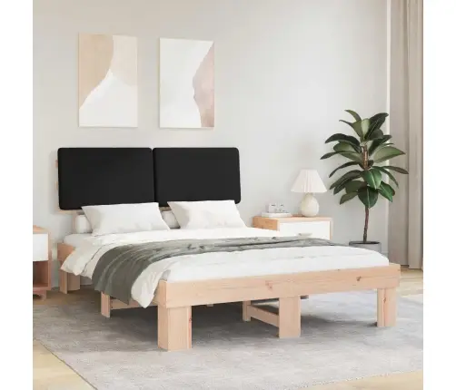 Lovo Rėmas Su Apmuštu Galvūgaliu Juoda 135 X 190 Cm