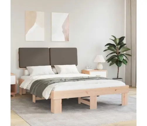 Lovo Rėmas Su Apmuštu Galvūgaliu Taupe 135 X 190 Cm