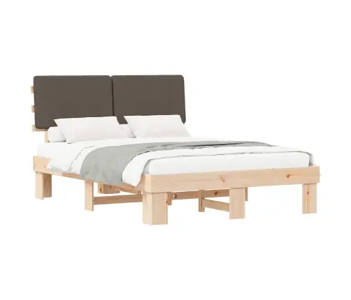 Lovo Rėmas Su Apmuštu Galvūgaliu Taupe 135 X 190 Cm