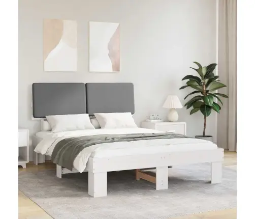 Lovo Rėmas Su Apmuštu Galvūgaliu Šviesiai Pilka 135 X 190 Cm