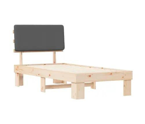 Lovo Rėmas Su Apmuštu Galvūgaliu Tamsiai Pilka 90 X 200 Cm